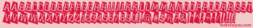 フォントACitynovattlcmtwlt – ピンクの背景に赤い文字