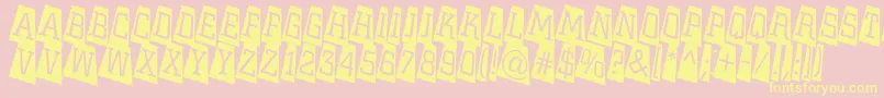 ACitynovattlcmtwlt Font – Yellow Fonts on Pink Background