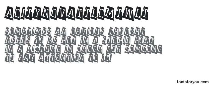 Schriftart ACitynovattlcmtwlt