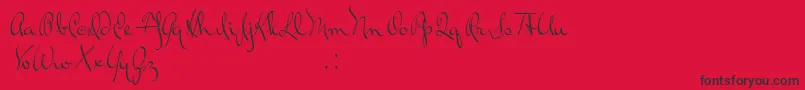 RalphWalker Font – Black Fonts on Red Background