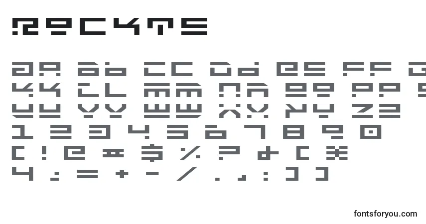 Fuente Rockte - alfabeto, números, caracteres especiales