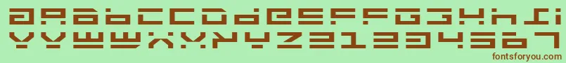 Rockte Font – Brown Fonts on Green Background