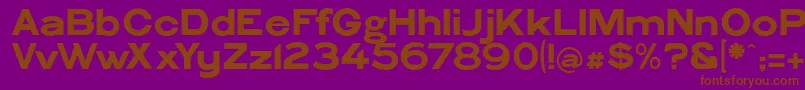 PhiladelphianGothic Font – Brown Fonts on Purple Background