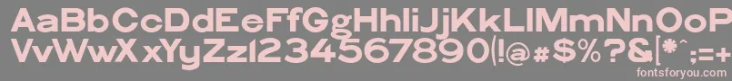 PhiladelphianGothic Font – Pink Fonts on Gray Background