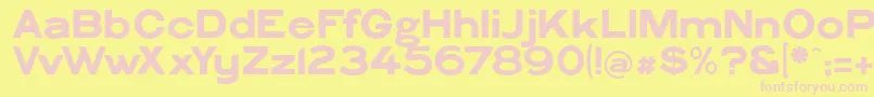 PhiladelphianGothic Font – Pink Fonts on Yellow Background