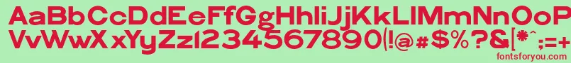 PhiladelphianGothic Font – Red Fonts on Green Background