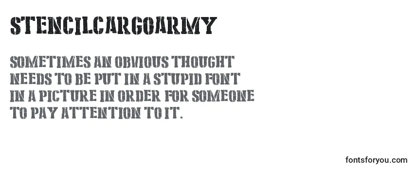 Review of the StencilCargoArmy Font