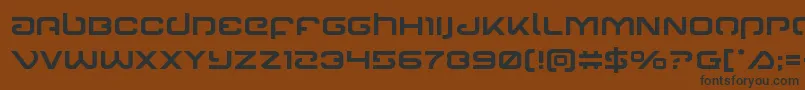 Gunrunner Font – Black Fonts on Brown Background