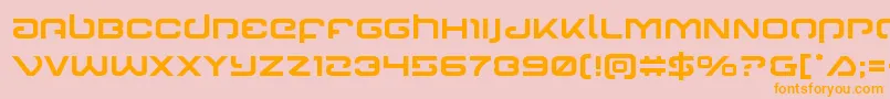 Gunrunner Font – Orange Fonts on Pink Background