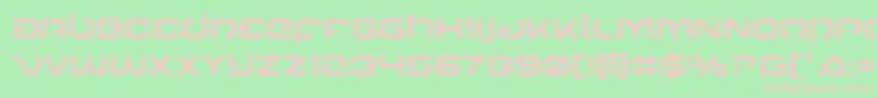 Fonte Gunrunner – fontes rosa em um fundo verde