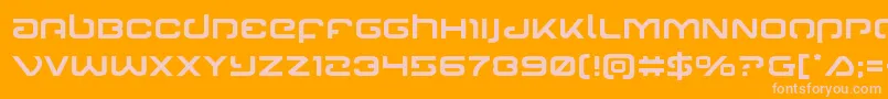 Gunrunner Font – Pink Fonts on Orange Background