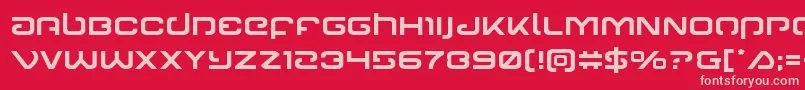 Saiba mais sobre a fonte Gunrunner Fonte Gunrunner – fontes rosa em um fundo vermelho