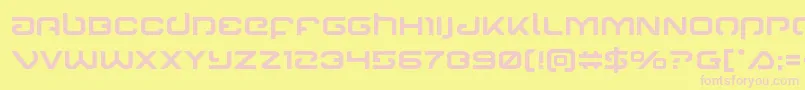 フォントGunrunner – ピンクのフォント、黄色の背景