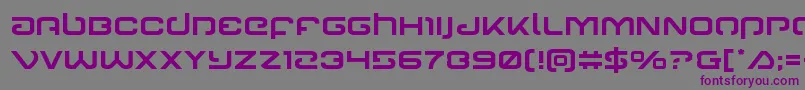 フォントGunrunner – 紫色のフォント、灰色の背景