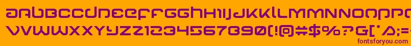 Шрифт Gunrunner – фиолетовые шрифты на оранжевом фоне