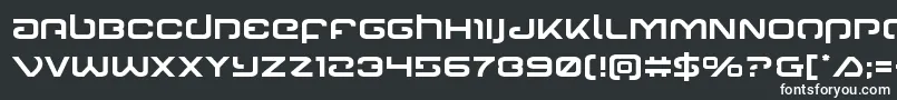 フォントGunrunner – 黒い背景に白い文字