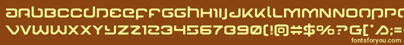 Gunrunner-fontti – keltaiset fontit ruskealla taustalla
