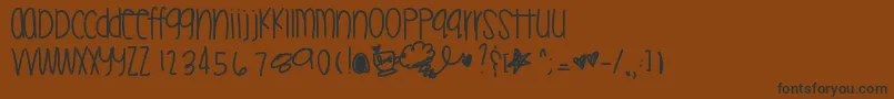 Mileytwerk Font – Black Fonts on Brown Background