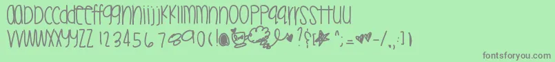Mileytwerk Font – Gray Fonts on Green Background