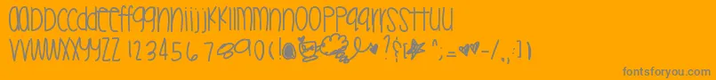Mileytwerk Font – Gray Fonts on Orange Background