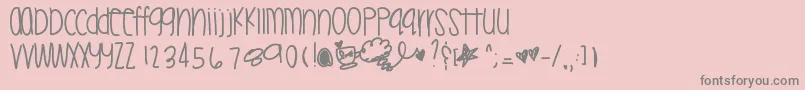 Mileytwerk Font – Gray Fonts on Pink Background