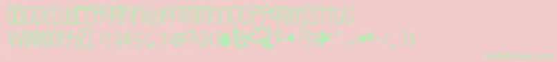 Mileytwerk Font – Green Fonts on Pink Background