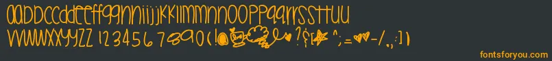 Mileytwerk Font – Orange Fonts on Black Background