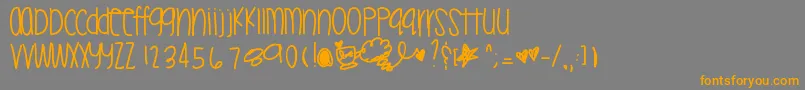 Mileytwerk Font – Orange Fonts on Gray Background