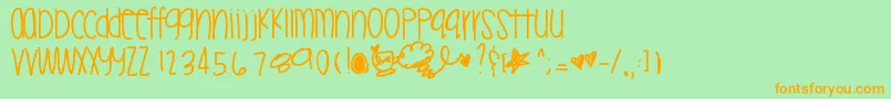 Mileytwerk Font – Orange Fonts on Green Background