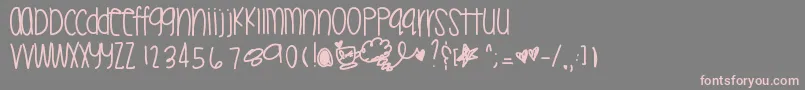 Mileytwerk Font – Pink Fonts on Gray Background