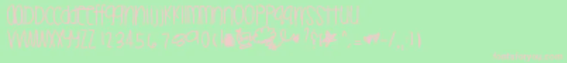 Mileytwerk Font – Pink Fonts on Green Background