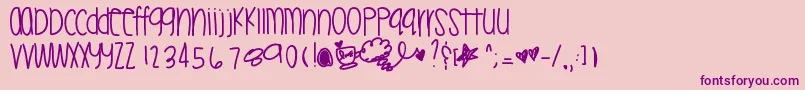 Mileytwerk Font – Purple Fonts on Pink Background