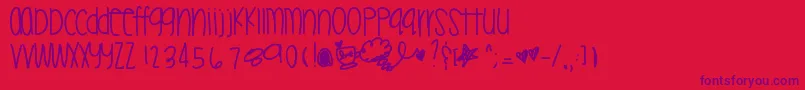Mileytwerk Font – Purple Fonts on Red Background