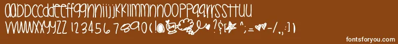 Mileytwerk Font – White Fonts on Brown Background