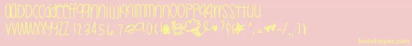 Mileytwerk Font – Yellow Fonts on Pink Background