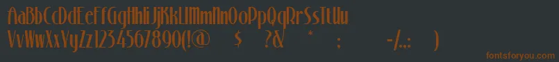 Stonyislandnf Font – Brown Fonts on Black Background