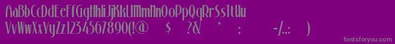 Czcionka Stonyislandnf – szare czcionki na fioletowym tle