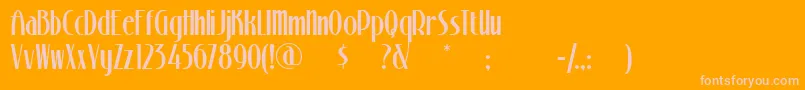 Шрифт Stonyislandnf – розовые шрифты на оранжевом фоне