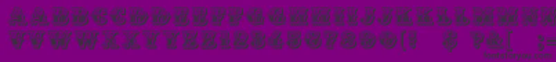 Шрифт DsMoulinRougeBright – чёрные шрифты на фиолетовом фоне