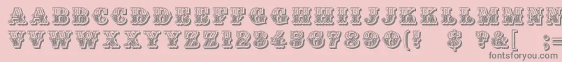 DsMoulinRougeBright Font – Gray Fonts on Pink Background