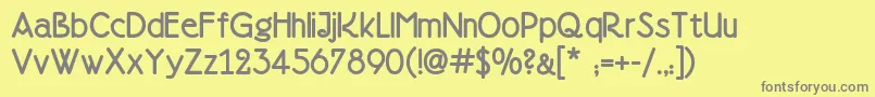 Doctorjekyllnf Font – Gray Fonts on Yellow Background