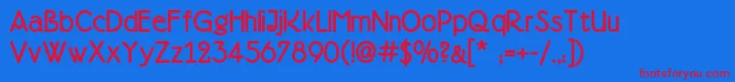 Doctorjekyllnf Font – Red Fonts on Blue Background