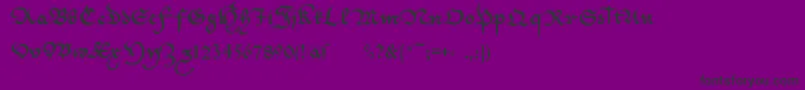 Cantzleyad1600 Font – Black Fonts on Purple Background