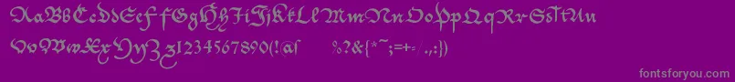 フォントCantzleyad1600 – 紫の背景に灰色の文字