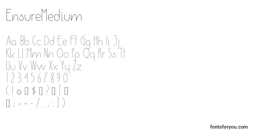 Czcionka EnsureMedium (96659) – alfabet, cyfry, specjalne znaki