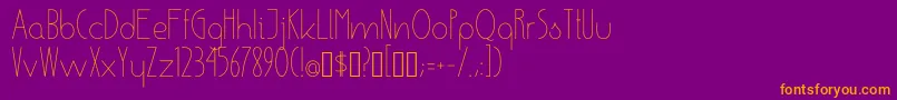Шрифт EnsureMedium – оранжевые шрифты на фиолетовом фоне