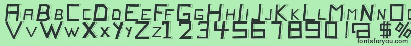 QuitochickenRegular Font – Black Fonts on Green Background