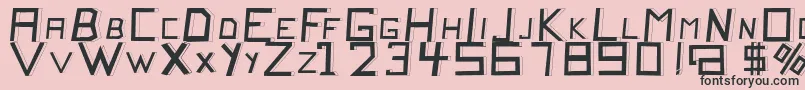 QuitochickenRegular Font – Black Fonts on Pink Background