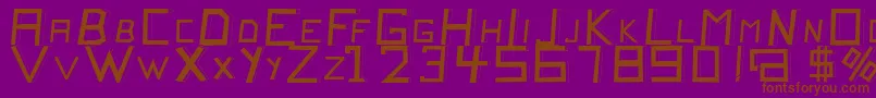 QuitochickenRegular Font – Brown Fonts on Purple Background