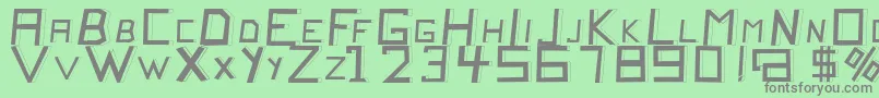 QuitochickenRegular Font – Gray Fonts on Green Background